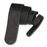 PRS PS-ACC-3119 Glattleder Gitarrengurt mit geprägten PRS-Birds, schwarz