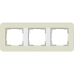 GIRA Rahmen 0213417 3fach E3 Sand/Reinweiss, Beige, Weiß, Glänzend, GIRA, 1 Stüc
