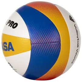 Mikasa Beach Pro DVV1, BV550C, Größe 5, weiß/blau/gelb, 280 Gramm, Spielball