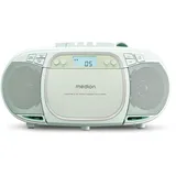 MEDION E66476 Stereo Sound System (Boombox, CD-Player, MP3, Kassette, tragbarer Kassettenspieler für Kinder, UKW Radio, AUX, Kopfhörer, Netz & Batterie) grün