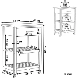Beliani Servierwagen Hiuma