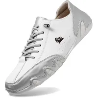 Mokassins Herren Alpaca Barfuss Schuhe Damen Ergonomischer Sommer Barfußschuhe Paar Wasserdicht & Schmerzlindernder Leder-Barfußschuh Atmungsaktive Orthopädische Barfuss - 41 EU
