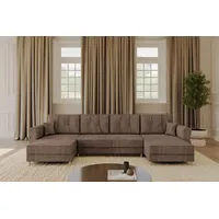 Altdecor Ecksofa in U-Form mit Schlaffunktion und Bettkasten APOL-U