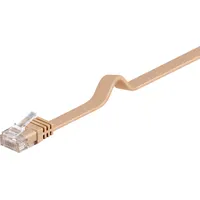 goobay CAT 6 Flach-Patchkabel, U/UTP, Hellbraun
