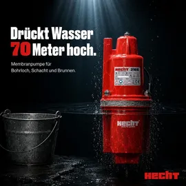 Hecht Tiefbrunnenpumpe 3166 600W 1400 l/h 70 m Förderhöhe