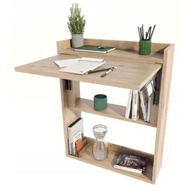 matkam Schreibtisch, H85 x B70 x T20 cm, Multifunktionales Wandregal aus hochwertigem Laminat, ideal für kleine Räume (Artisan Eiche)