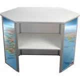 update displays Messetheke gerade, weiß 122,5 x 55,0 x 93,0 cm