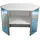 update displays Messetheke gerade, weiß 122,5 x 55,0 x 93,0 cm