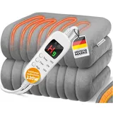 Kesser KESSER® Heizdecke aus Plüsch TÜV SÜD GS geprüft elektrische Wärmedecke mit Timer Abschaltautomatik Kuscheldecke 9 Temperaturstufen waschbar bis 40°C Digitalanzeige