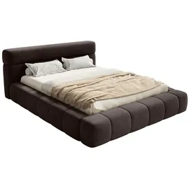 FEDVE Polsterbett Braun Textil, 180x200 cm, - Braun