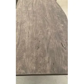 g+k möbelvertriebs Baumtisch "Pune" 180x90cm Akazie grau & Eisen schwarz - Grau/Schwarz