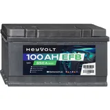 HeyVolt EFB Autobatterie 12v 100Ah 850A Hochleistungs-Blei-Säure-Batterie, Start-Stopp geeignet, Langlebig, Kompatibel mit PKW