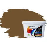 RyFo Colors Silikonharz Fassadenfarbe Lotuseffekt Trend Olivbraun 10l - bunte Fassadenfarbe, weitere Braun Farbtöne und Größen erhältlich, Deckkraft Klasse 1