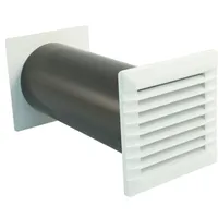 Marley Lüftung Teleskopkanal mit selbsttätiger Rückstauklappe für Flachkanal System 110, weiß