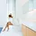 Relaxdays Toilettenschrank mit 2 Ablagen & Loch für Feuchttücher, HBT 65x19,5x19,5 cm, Tür, schmales Badregal, MDF, weiß