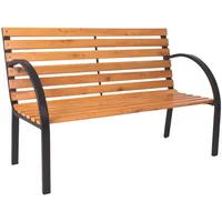Garden Pleasure Parkbank Bellevue Stahl Holz Garten Bank Sitzbank