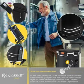 Kesser Einkaufstrolley klappbar schwarz 56L