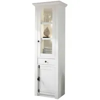 Furn.design Vitrine in Pinie weiß Landhaus Vitrinenschrank 63 x