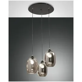 Fabas Luce Infinity 3-flg. 60 W rund grau transparent