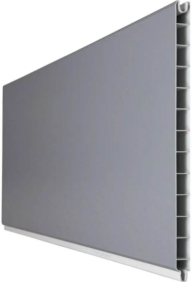 GroJa BasicLine PVC-Steckzaun Sichtschutzzaun Silbergrau Einzelprofil Sichtschutz Lamellenzaun
