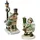 Loberon Deko-Figur 2er Set Marquelline, Handbemalt, Detailreiche Charaktere, Nostalgie-Look, Weihnachtsdekoration, Weihnachtsfiguren, Weihnachten, Polyresin, bunt