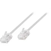 Logilink CQ3051U Netzwerkkabel, Patchkabel CAT 6a U/UTP slim 2 m Weiß extrem dünn, hochflexibel, Flammwidrig, Halogenfrei