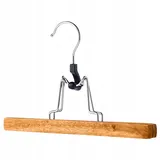 Kadax Hosenbügel aus Holz, Kleiderbügel für Kleidung, Hosen, Rock, Hosenspanner, Rockbügel, Rockspanner, 360°drehbarer Haken aus Metall, rutschfest, Klemmbügel, platzsparend (1)