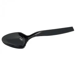 Einweg Servierlöffel Schwarz 23cm aus Plastik, 10 Stück - Mank