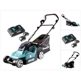 Makita DLM 382 PF2 Akku Rasenmäher 36 V ( 2x 18 V ) 38 cm 40 l + 2x Akku 3,0 Ah + Doppelladegerät