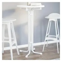 vidaXL Bartisch Ø60 x 110 cm Weiß