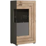 Newroom Kommode Grau 60 cm, Kommode Grau Sideboard Highboard Industrial Modern Wohnzimmer Schla... grau
