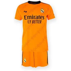 Fussballtrikot Real Madrid auswärts 24/25 Kinder orange|SCHWARZ 116 cm 6J