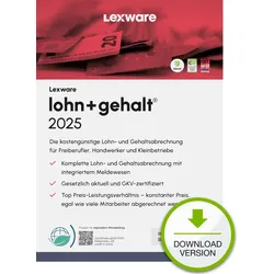Lexware lohn+gehalt 2025 - Abonnement-Lizenz (1 Jahr)