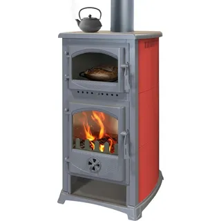 ECOfoxx Cucina mit Backfach und Herdplatte bordeaux 9,7 kW