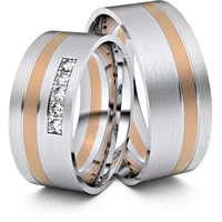 Trauringe Bottrop 333er Weifl-/Rotgold - 4472