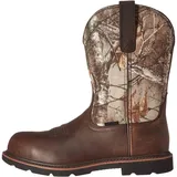 Herren-Western-Cowboystiefel aus Leder mit quadratischer Zehenpartie, mittelhoher, lässiger Arbeitsstiefel, bestickter Country-Stiefel aus Leder, moderne, traditionell bestickte,Multi colored,44 - 44 EU