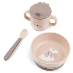 Done by DeerTM Geschirr Set first meal Happy clouds Rosa
