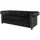 s-style möbel Chesterfield-Sofa Schwarz Textil, Echtholz,Birke, 3-Sitzer Füllung: Silikon,Silikon,Komfortschaum, 203x72x86 cm