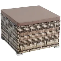 Estexo Rattanhocker 60 x 60 x 38 cm beige-braun
