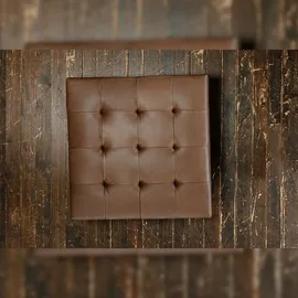 KAWOLA Hocker WIOLO Leder dunkelbraun