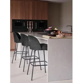 Woood Barhocker mit Fußstütze 50 x 55 x 103 cm Schwarz