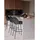 Woood Barhocker mit Fußstütze 50 x 55 x 103 cm Schwarz
