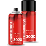 MICROTEC® Sprühlack | 400ml | hochwertiges Acryllackspray | matt oder glänzend | Sprühfarben für Metall, Holz, Kunststoff u.v.m. | große Farbauswahl (Rot glänzend - RAL 3020)