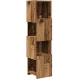 MOBCANT Modern Eckschrank & Aufbewahrungsschränke Altholz Holzwerkstoff Schließfächer mit Stauraum Spind Schrank für Duschraum Küche Keller Abstellraum (25,5 x 25 x 102 cm)