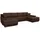 Sofnet Wohnlandschaft 7-Sitzer Textil U-Form Braun
