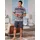 Witt Shorty Pyjama Grau/Rot 44/46