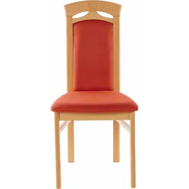 Home Affaire Esszimmerstuhl HOME AFFAIRE "Anthony", orange (terra, buchefarben), B:47cm H:101cm T:51cm, Holzwerkstoff, Stühle, Esszimmerstuhl, Holzstuhl mit dekorativen Fräsungen