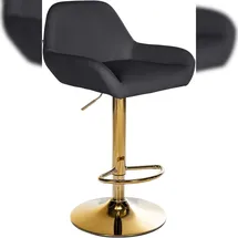 CLP Barhocker Braga Gold Kunstleder schwarz