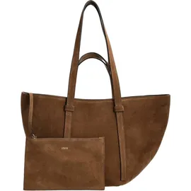 ABRO Schultertasche Leather Suede Shopper COSMO M Camel