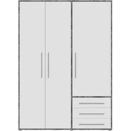 Forte Drehtürenschrank 144,4 x 200 x 53 cm grau